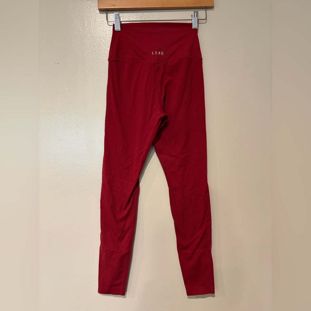 LSKD Red High-Waist Leggings for Women